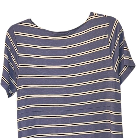 J. Jill Multi Directional‎ Stripe Short Sleeve Maxi Dress 1X Summer Sheath NWT - Picture 4 of 9